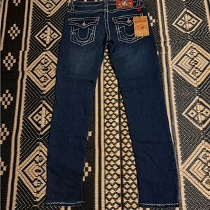 True Religion Men's Dark Blue Straight Leg Jeans.  New with tags size 32.